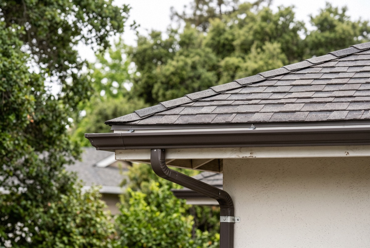Roof and gutter detail